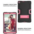 thumbnail image 3 of Dteck Shockproof Case For Samsung Galaxy Tab A 10.1 inch 2019 Model SM-T510 SM-T515, Heavy Duty Rugged Hybrid Case High Impact Full Body Protective Cover (no built-in screen protector), Black/Rose, 3 of 7