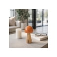 thumbnail image 3 of Elegant Mango Wood Mushroom Sculpture for Home Accent -Ornaments for Bathroom, Office, and Living Room Styling - Decorative Figurine  for Shelf or Coffee Table Display - 6", Orange & Brown, 3 of 11