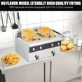 thumbnail image 4 of EDTara 8L+8L Dual Tank Electric Deep Fryer, 3600W Commercial Countertop Fryer with Faucet, Stainless Steel Oil Drain & Timer for Home Kitchen and Restaurant Use, 4 of 6