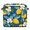 Multicolor 1, variant on CURLYOOT 13 x 13 Inch Cube Storage Bin, Lemon Fruit Fabric Storage Cube Baskets, Green Leaves Closet Shelves Foldable Bins with Leather Handles for Home Organizer