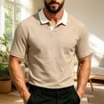 thumbnail image 5 of IhhxPro Men's Color Block Collared Shirt Quick Dry Short Sleeve Black T-Shirt Casual Golf Athletic Performance Slim Fit Summer XS-XL, 5 of 9