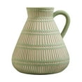 thumbnail image 1 of Ceramic Flower Vase，Handmade Vertical Stripes Painted Vase，Rustic Home Decor  for Fireplace Kitchen Living Room Centerpieces, 1 of 10