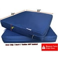 thumbnail image 3 of Multi Pack Outdoor Seat Chair Patio Cushion Pad Cover 24"X22"X4" Navy Blue Color, 3 of 5