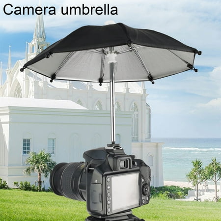 Naierhg DSLR Camera Umbrella Universal Hot Shoe Cover Photography Accessory Camera Sunshade Rainy Holder for Canon