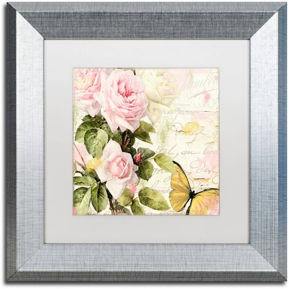 Trademark Fine Art "Florabella II" Canvas Art by Color Bakery White Matte, Silver Frame