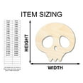 thumbnail image 2 of Unfinished Cute Skull Shape | Craft Cutout | up to 46" DIY 36" / 3/4", 2 of 3