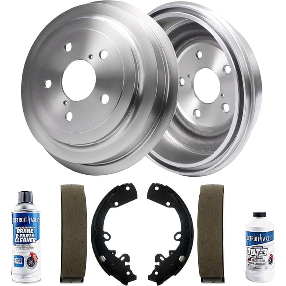 Detroit Axle - 6pc Rear Brake Kit for 2005-2010 Dodge Dakota 2006-2009 Mitsubishi Raider 2011 Ram Dakota, Replacement Brakes Drums Brake Shoes