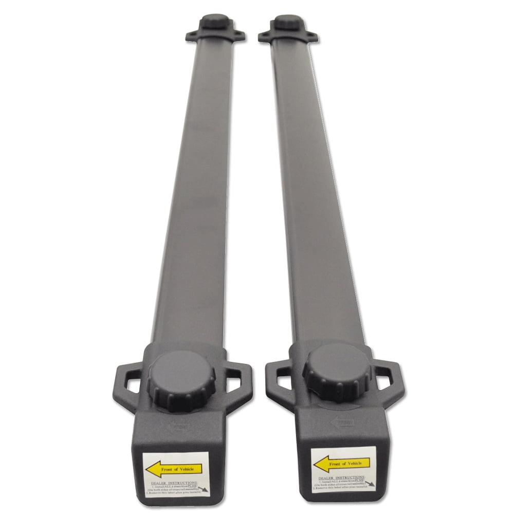 Ikon Motorsports Compatible with 09-20 Dodge Journey OE Factory Style Roof Rack Cross Bar Black ABS Aluminum