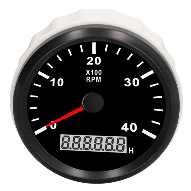 Tacómetro de motor de 85 mm, 0‑4000 RPM, con contador de horas de 0,0‑99999,9 H, IP67, impermeable, antivaho, retroiluminación roja, para coche, camión, barco