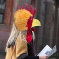 thumbnail image 6 of Hsqqdc Realistic Plush Rooster Shape Hat, Animal Theme Headdress for Party, 6 of 7