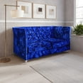 thumbnail image 4 of HMD Aliston Flared Arm 3-Seater Sofa, Shiny Blue, 4 of 5