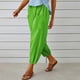thumbnail image 5 of ICHUANYI Clearance Fashion Women Summer Casual Loose Cotton And Linen Pocket Trousers Pants(Mint Green, M) ICHUANYI WER2023081016564, 5 of 8