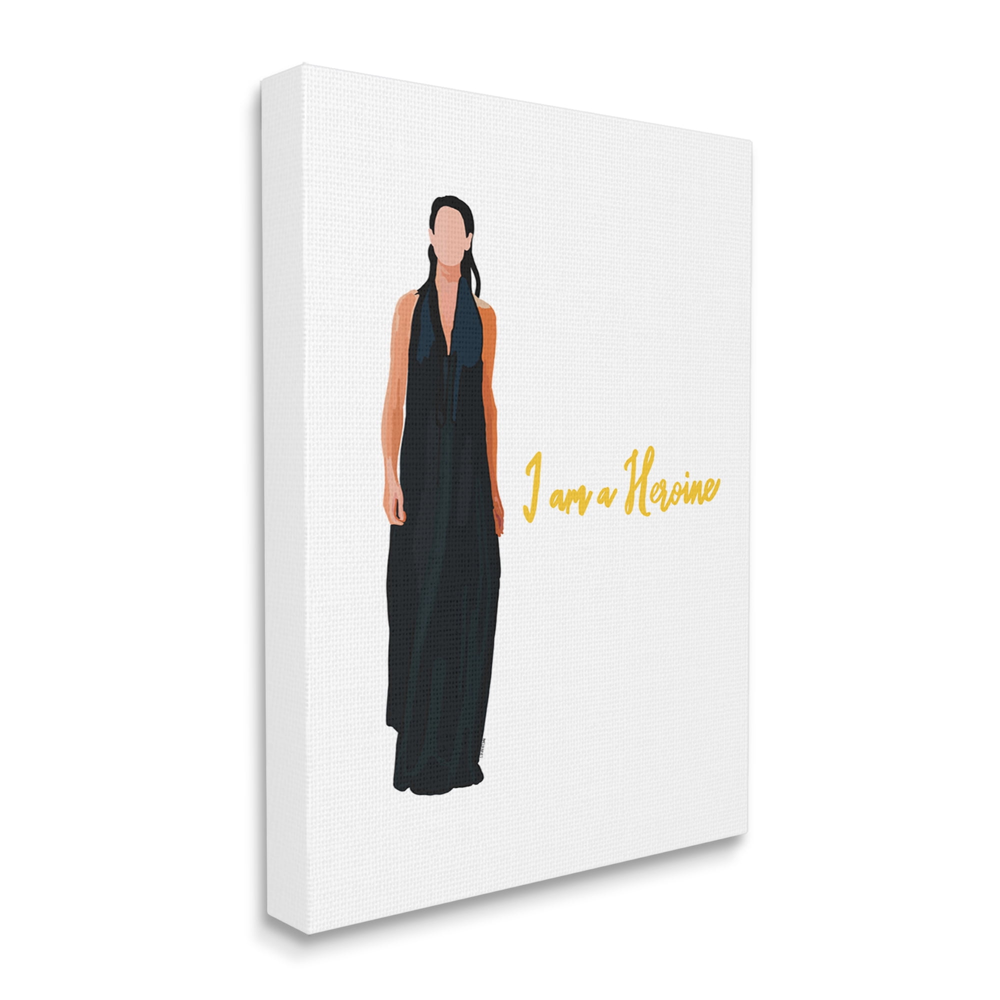 Stupell Industries Motivational Heroine Girl Power Phrase Female Fashion Graphic Art Gallery Wrapped Canvas Print Wall Art, Design by Amelia Noyes