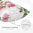 thumbnail image 5 of YFYANG Super Soft Rectangular Plush Cushion Cover (Without Pillow Insert), Vintage Pink Flowers Comfort and Non-Pilling Hidden Zip Bedroom Sofa Pillowcases, 20"x30", 5 of 9