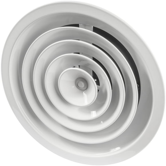Repa Market 10" Inch Round Aluminum Ceiling Diffuser - Industrial Supply or Exhaust Ventilation - Vertical, Horizontal Air Flow - HVAC Air Conditioning Duct Cover for Home, Office, Warehouse 14" Inch