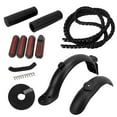 thumbnail image 4 of Scooter Mudguard Set, Splashproof Front Mudguard Practical Rear Mudguard Strong Toughness Electric Scooter Accessories Silicone Grip  For Replacement Black, 4 of 8