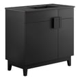 thumbnail image 3 of Modway Miles 36" Wood Bathroom Vanity with Tapered Legs in Black, 3 of 11