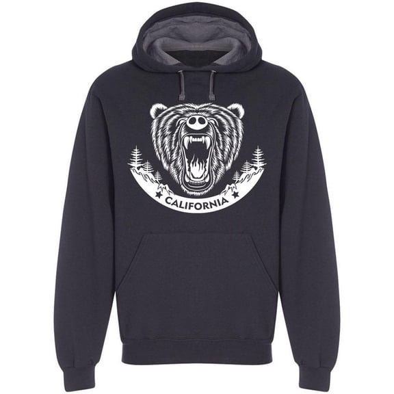 Bear Head And California Forest Hoodie Men -Image by Shutterstock, Male Small