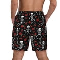 thumbnail image 4 of Uemuo Skeleton with Roses Pattern Mens Swim Trunks Quick Dry Board Shorts with Mesh Lining, Stretch Beach Shorts Quick Dry No-Chafing Board Shorts-X-Large, 4 of 9
