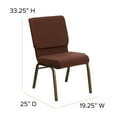 thumbnail image 6 of Flash Furniture HERCULES Series 18.5''W Stacking Church Chair in Brown Fabric - Gold Vein Frame, 6 of 12