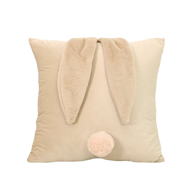 Almohadas para el Sofá Sala de Estar, Cubierta de Almohada de Conejo Blanco 45x45cm Sofá de Pascua Y Decoración Del Dormitorio, Cubierta de Cremallera Invisible, Cubiertas de Cojín de Sofá Lavable
