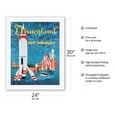 thumbnail image 2 of Disneyland Los Angeles - Tomorrowland - Vintage Travel Poster by David Klein c.1955 - Fine Art Rolled Canvas Print 20in x 26in, 2 of 4