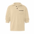 thumbnail image 5 of IAJDKMEK Men's Long Sleeve V-Neck Polo Shirts - Button Pocket Casual Top, Utility Style Mens Polo Shirts with Soft Knit, Modern Shirts for Men with Refined Relaxed Look,Khaki 3XL, 5 of 5