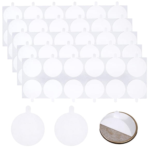 360Pcs Double Sided Adhesive Wax Seal Stickers 1 Inch Sticky Dots Circle Discs Round Adhesive Backing Removable Traceless Envelope Sealer