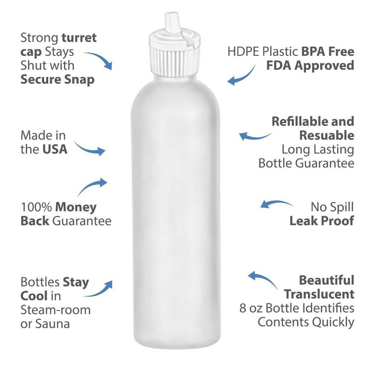 MoYo Natural Labs 16 oz Squirt Bottles, Squeezable Refillable Containe