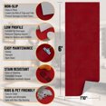 thumbnail image 3 of Ottomanson Non-Slip Hallway Runner Rug 1'10" x 6' Stain-Resistant Low Pile Carpet for Kitchen, Red, 3 of 13