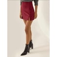 thumbnail image 4 of High Waist Mini Skirt with Slit, 4 of 6