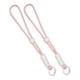 thumbnail image 1 of 2 piezas de correas de muñeca para guantes de esquí, cordón antipérdida, correa de muñeca para mano, cordón para Rosa Blanco, 1 of 9