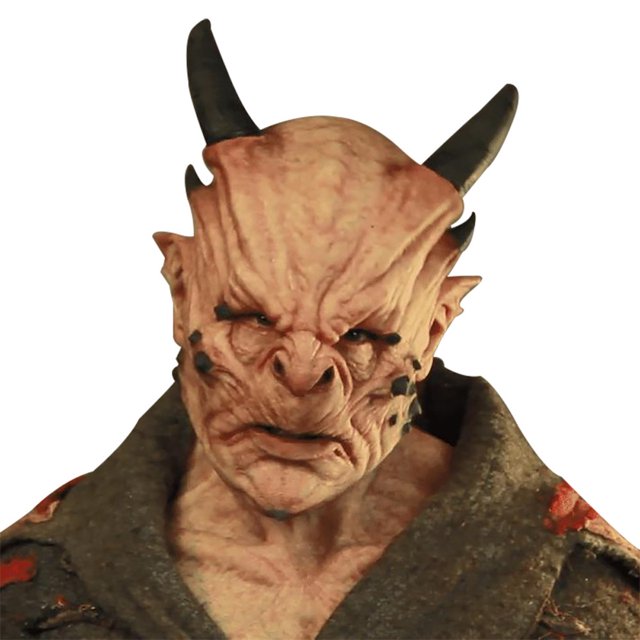 Mask Horn Monster Devil, látex, fiesta de Halloween para adultos