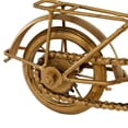 thumbnail image 6 of 11" x 8" Gold Metal Bike Sculpture with Wood Accents, by DecMode, 6 of 9