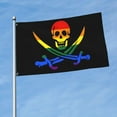thumbnail image 6 of Pirate Flag for Outside 5x3 Ft Double Sided Jolly-Roger Flag with Cross Knife Flags Outdoor Pirate Flags for Boat Polyester Material with 2 Metal Grommets Easy to Install and Disassemble, 6 of 9