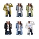 thumbnail image 5 of Jumpingount Suéter de mujer con cuello en V Botón Prendas de abrigo Abrigo de otoño de punto de manga larga Prendas para la parte del cuerpo Amarillo METRO, 5 of 6