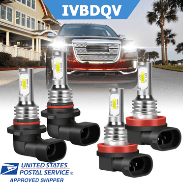 For GMC Terrain 2010-2018 LED Headlight Bulb 9005 High Beam H11 Low Beam Kit 2Pcs 6000K White