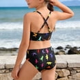 thumbnail image 5 of Shadoumai Girls Swimsuit 2 Piece Halterneck Tankini Bathing Suits for Teens Girl Size 9-16, 5 of 9