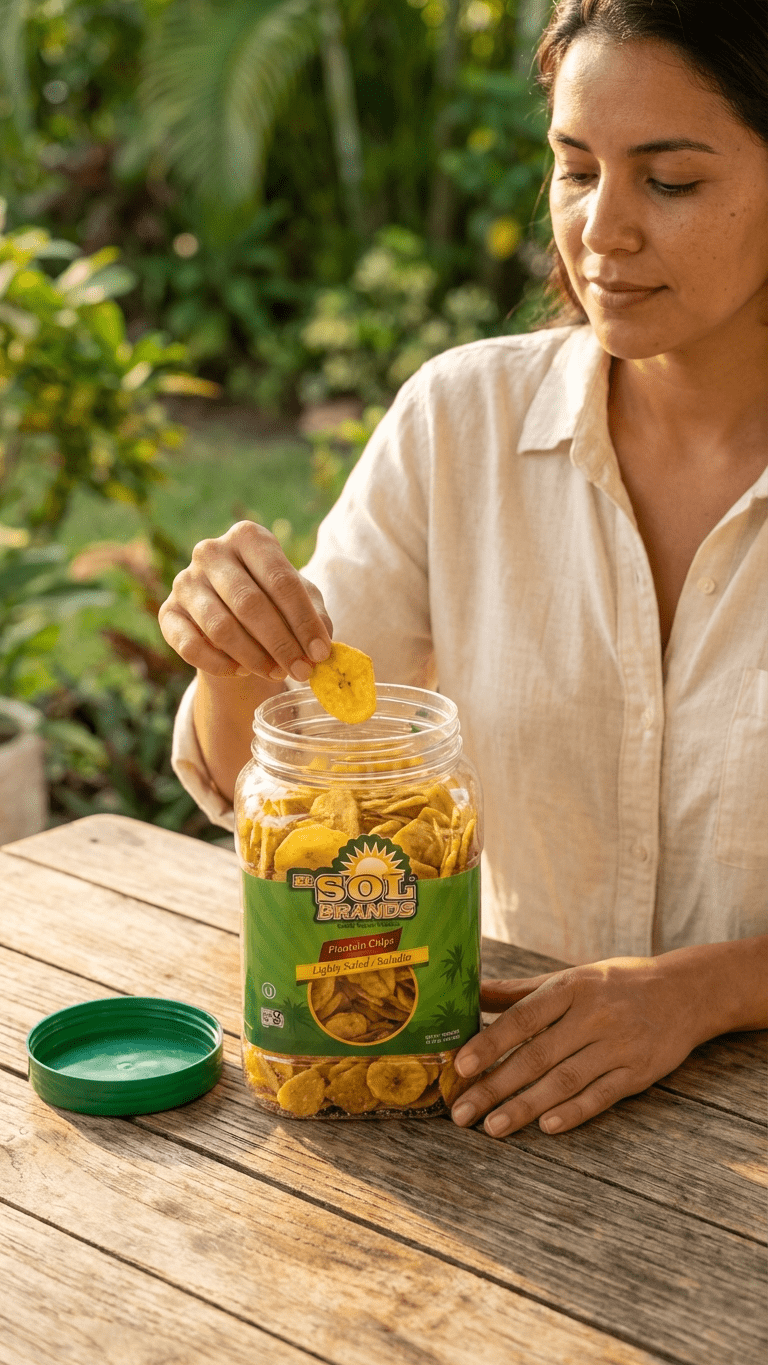 El Sol Brands Plantain Chips Lightly Salted / Saladito,  Kosher Gluten Free