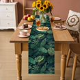 thumbnail image 2 of Tropical Plants Table Runner 72 Inches, Summer Watercolor Green Palm Leaves Bed Runner Dresser Scarves Tabletop for Indoor Outdoor Parties/Ceremony/Banquet, 16" x 72", 2 of 9