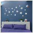 thumbnail image 4 of 3D Sticker, 100 Wall Sticker Surface Decal Home Room DIY Art Decor (Silver), 4 of 7