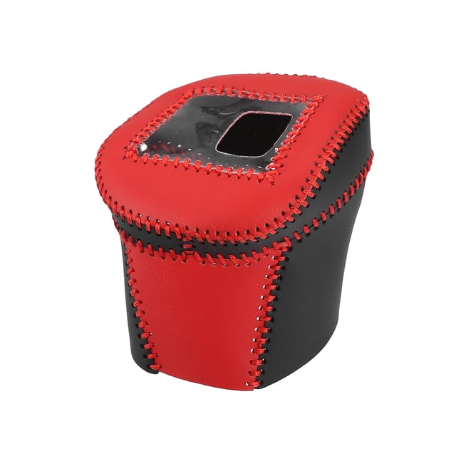 Cubierta de pomo de cambio de marchas automático, funda de transmisión, palanca de cambios para Nissan Rogue 2021-2023, piel sintética, puntos negros y rojos
