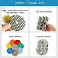 thumbnail image 2 of 4 Inch Diamond Dry Polishing Pad Flexible Sanding Disc for Granite Marble 0#, 2 of 8