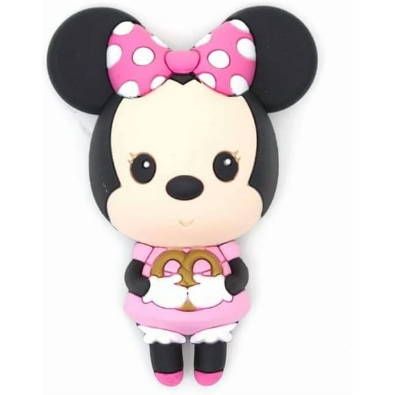 Monogram Disney Mickey Mouse & Friends: Minnie Mouse Eating Pretzel 3D Foam Magnet