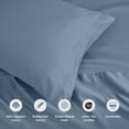 thumbnail image 5 of Superior Egyptian Cotton Deep Pocket 1500 TC Sheet Set, Full, Medium Blue, 5 of 10