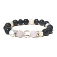 thumbnail image 3 of Natural Multi Gemstone 8mm Round Shape Smooth Cut Beads Stretchable Bracelet for Men & Women., 3 of 4