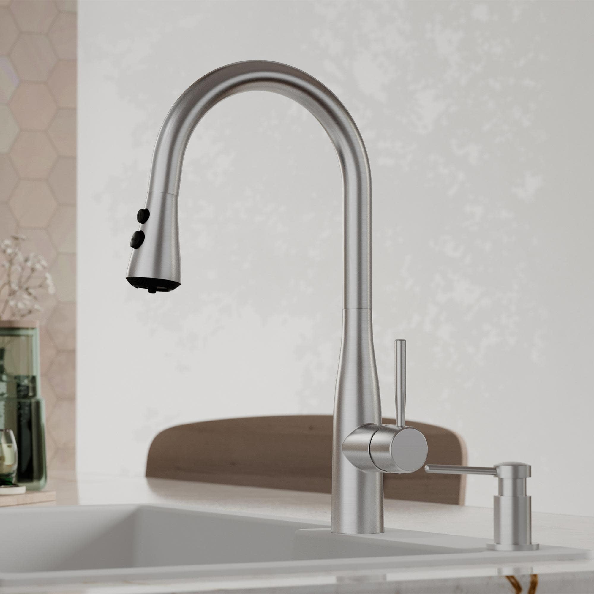 Karran Usa KKF750SFSS Faraday 1.8 GPM Single Hole Pull Down Kitchen Faucet - Stainless