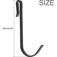 thumbnail image 2 of czcpp-30pcs Stainless Steel J Shaped Hooks, Clip-on Hook Wire Rack Hook for Kitchen, Bedroom, Office, Wire Shelf Black 2.55INCH, 2 of 4