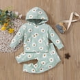 thumbnail image 3 of Toddler Boy Girl Sports Shirt Outfits Newborn Long Sleeve Hooded Pullover Hoodie Set 2PCS Sweatershirt, 3 of 3