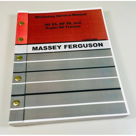 Massey Ferguson 85 88 Super 90 Tractor Service Repair Manual